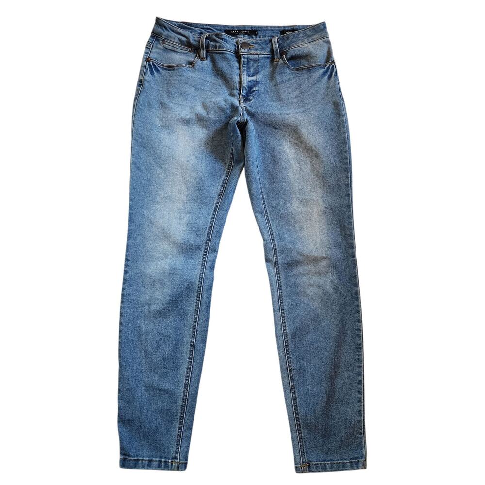 Max Jeans Womens Skinny Ankle Size 6 Blue Mid Rise Stretch